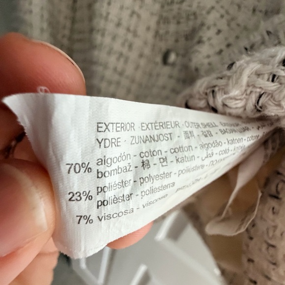 Zara Textured Cream Tweed Long Sleeve Overshirt/Jacket “Shacket” Size M - Picture 13 of 16